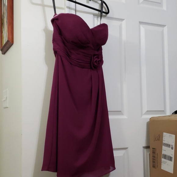 Bill levkoff strapless purple dress size 10 - Picture 4 of 6